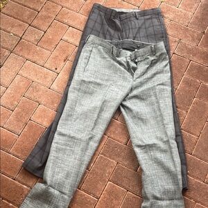 BUNDLE OF 2 Banana Republic Gray and Dark Gray Dress Pants Slim Fit